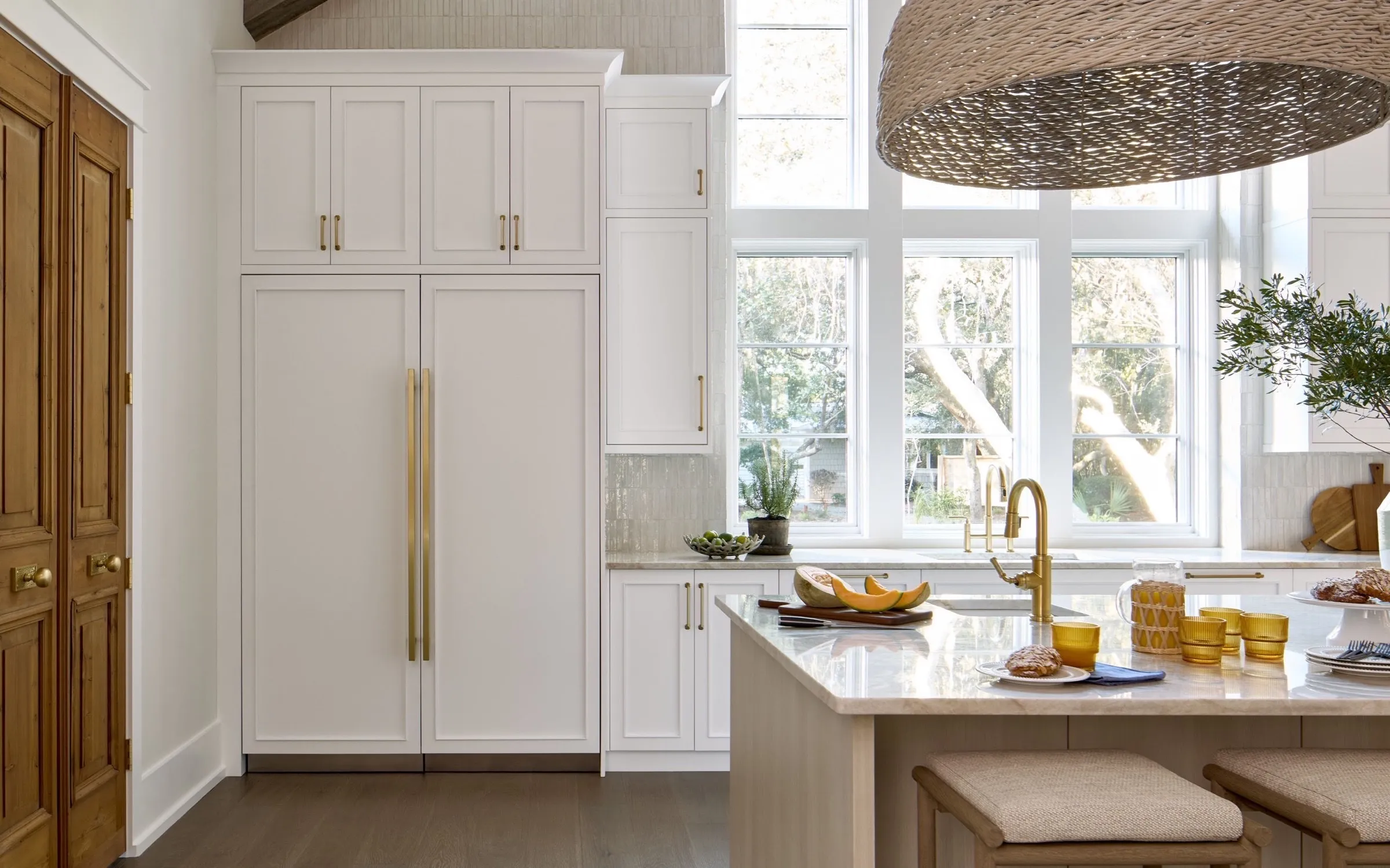 Dacor Modernist built-in refrigerator in a luxury Orange County kitchen