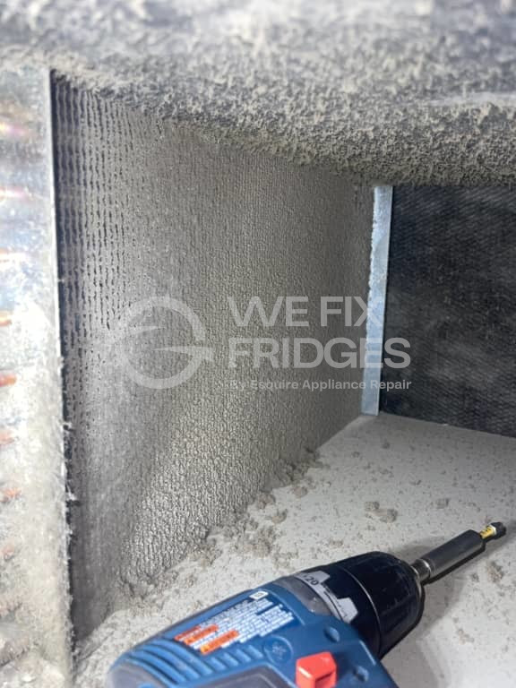 Clogged condenser on Sub Zero fridge